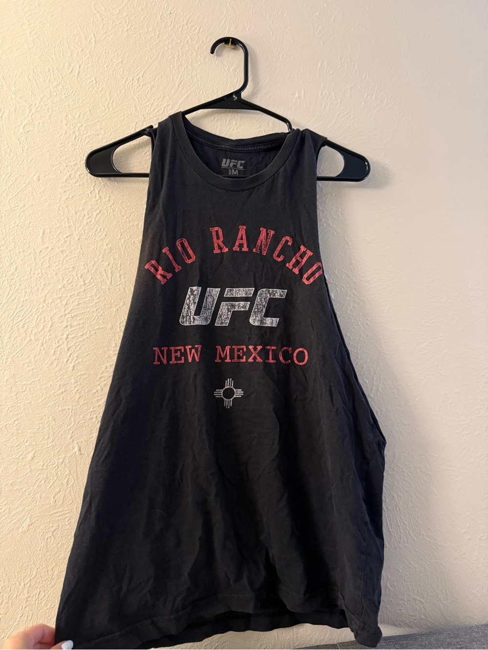 UFC Black Tank with Red and White Rio Rancho Graphic